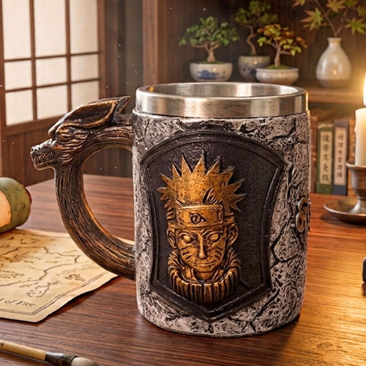 Naruto Uzumaki Kurama Face Handle Mug (12 x 10 cm)