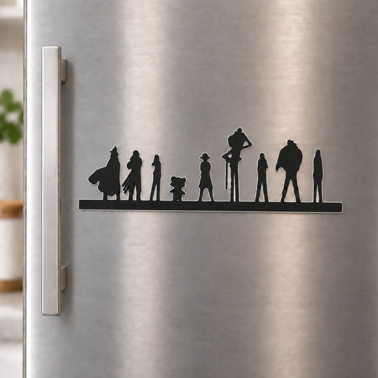 Straw Hat Pirates Silhouette Fridge Magnet | One Piece
