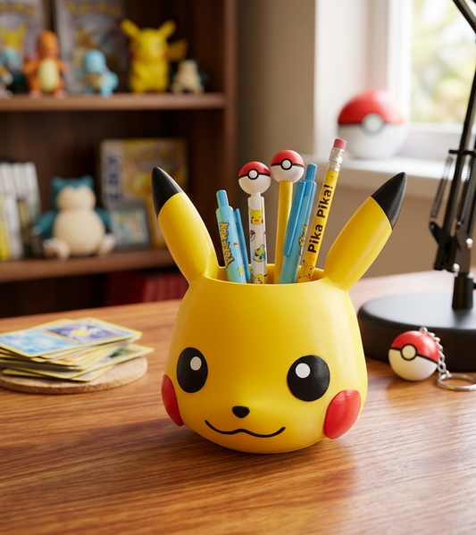 Pikachu Face Pen stand / Stationary Organizer / Planter (16 x 16 x 12 cm)
