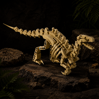 Velociraptor Skeleton Building Block Set (6 x 3 x 14 inches)