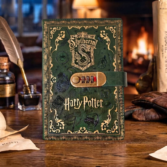 Slytherin Vintage Lock Diary | Harry Potter
