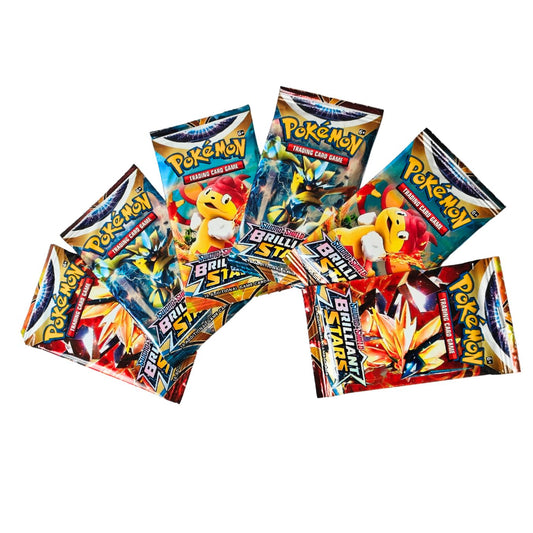 Pokemon TCG - Sword & Shield Brilliant Stars Booster Pack of 6 (9*6.5 cm)