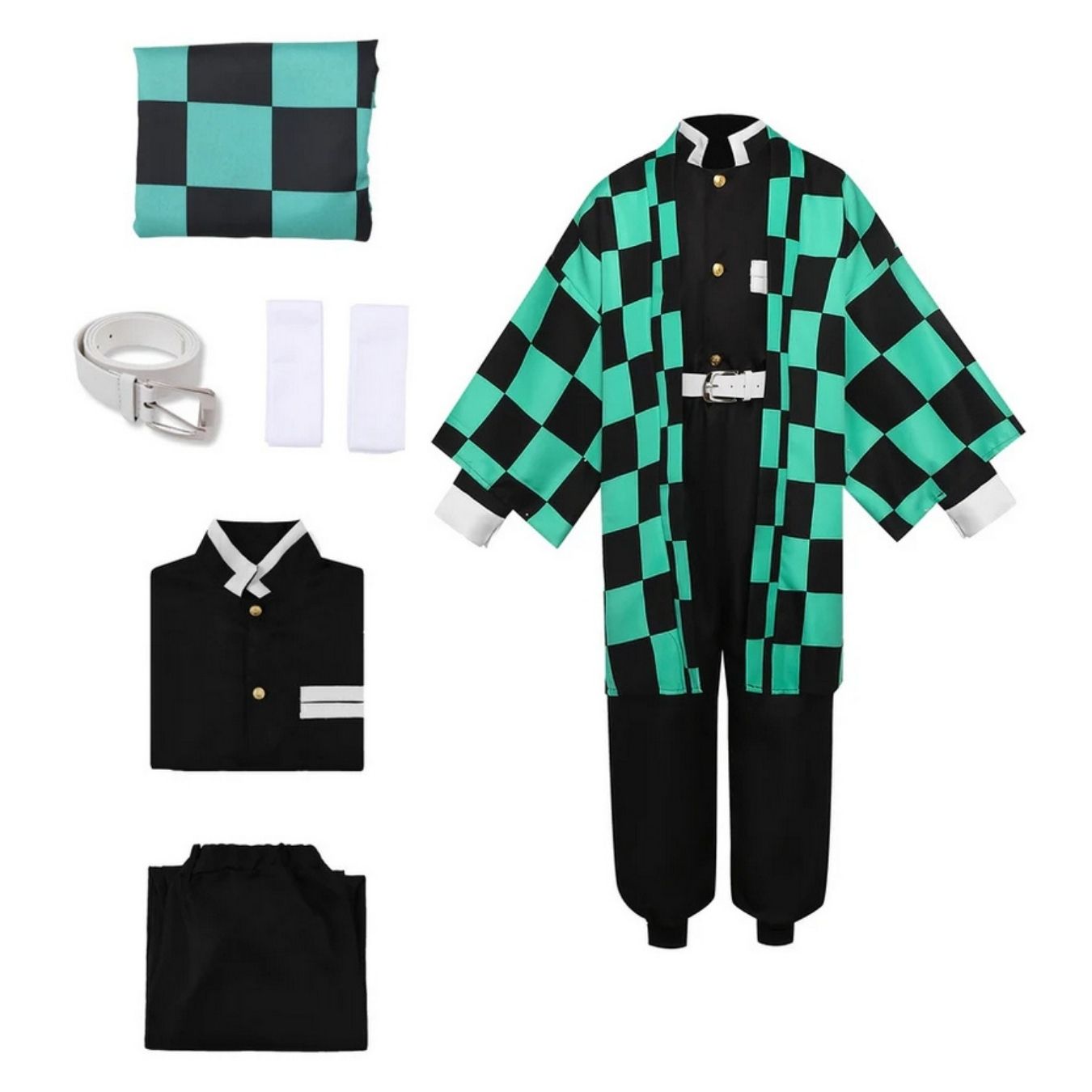 tanjiro kamado cosplay set full kimono and slayer uniform demon slayer