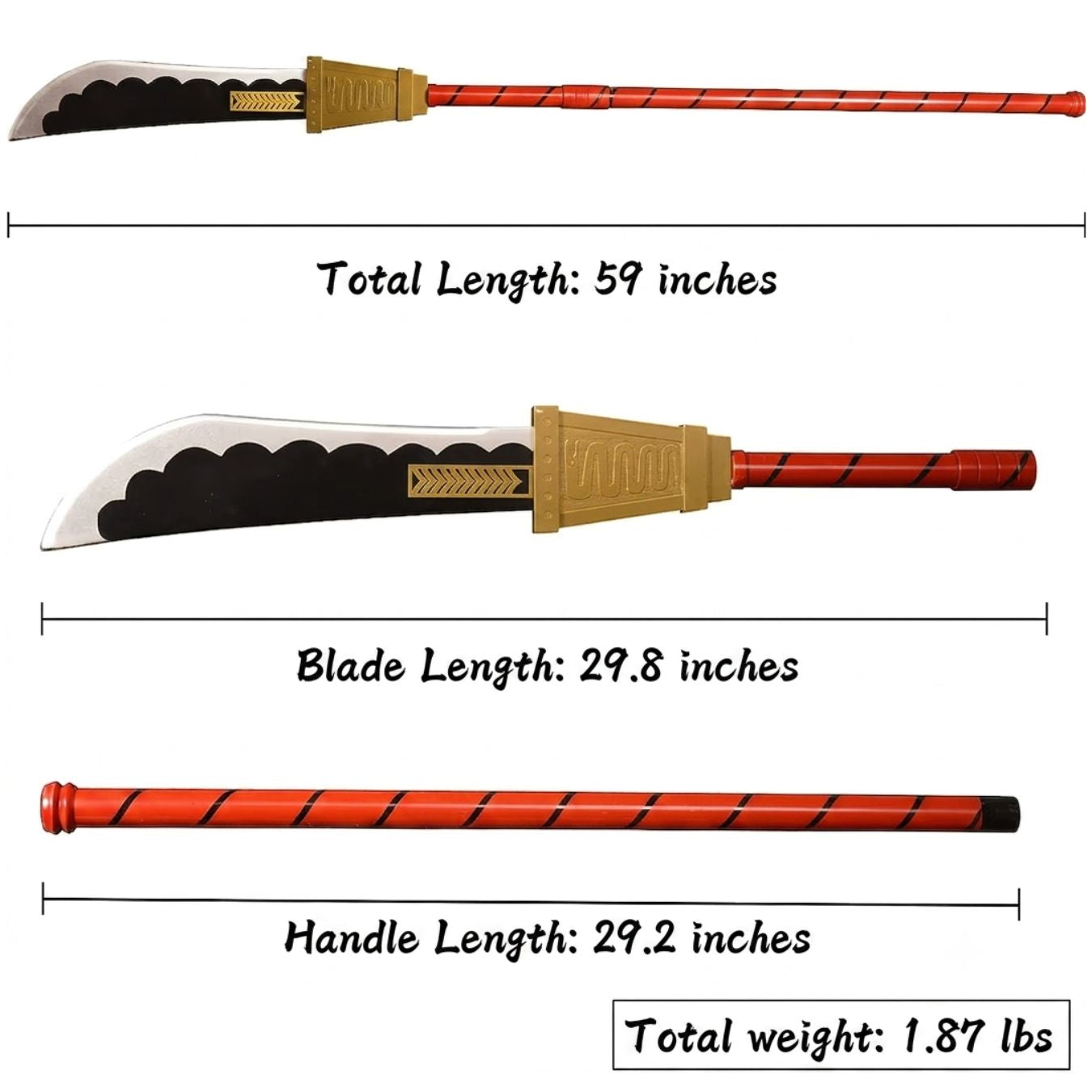 Whitebeard's Murakumogiri Naginata Prop Replica (140 cm) | (One Piece) #155