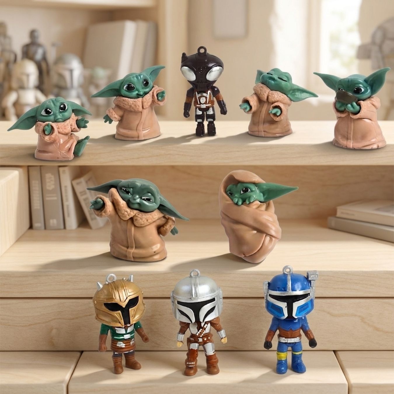 Star Wars The Mandalorian Mini Figurine Set of 10 (Size 5 - 6 cm)
